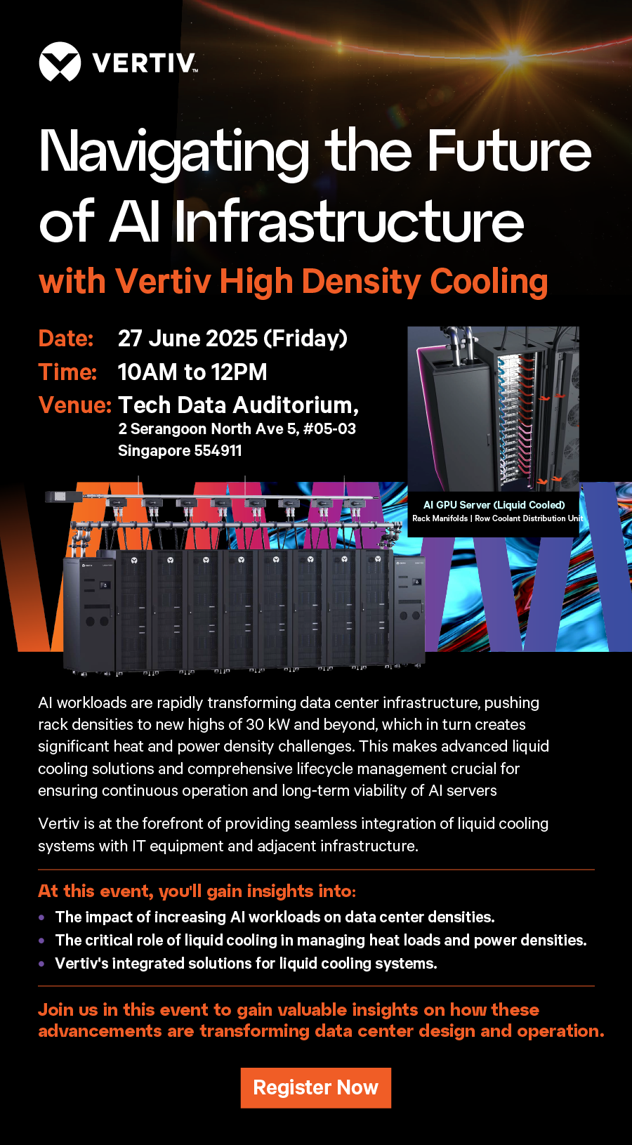 Navigating the Future of AI Infrastructure with Vertiv High Density Cooling